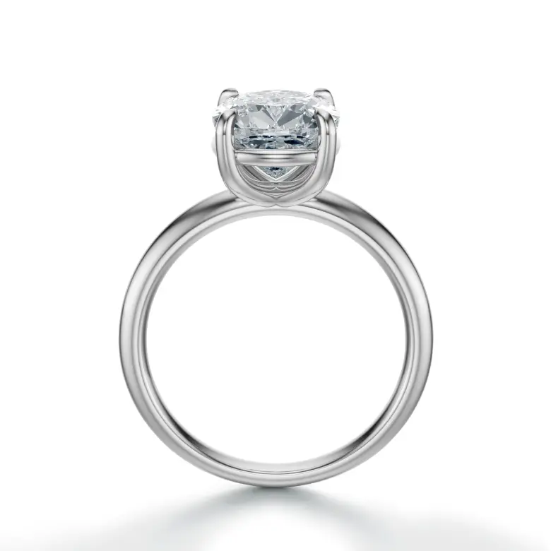 Pierścionek z diamentem szlif cushion białe złoto SBPZ_040